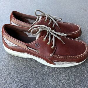 Dunham Captain Loafers Mens Size 9.5 Brown Extra Wide Boat Shoes MSRP $159